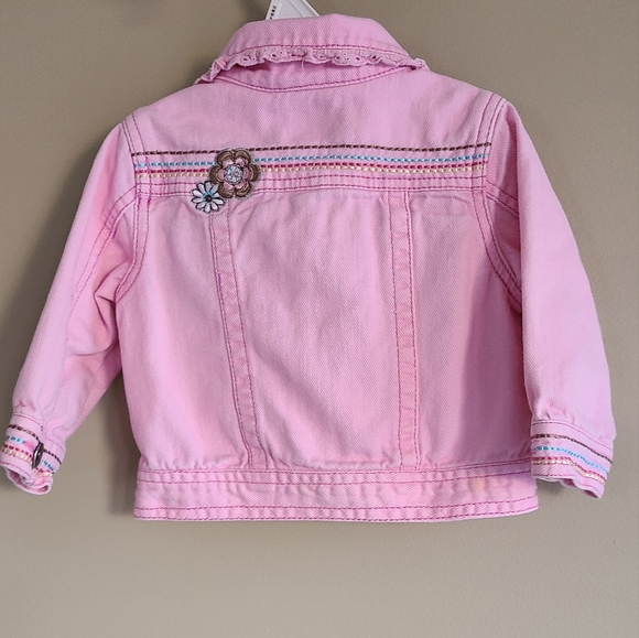 Light pink denim embroidered jacket - Picture 2 of 5
